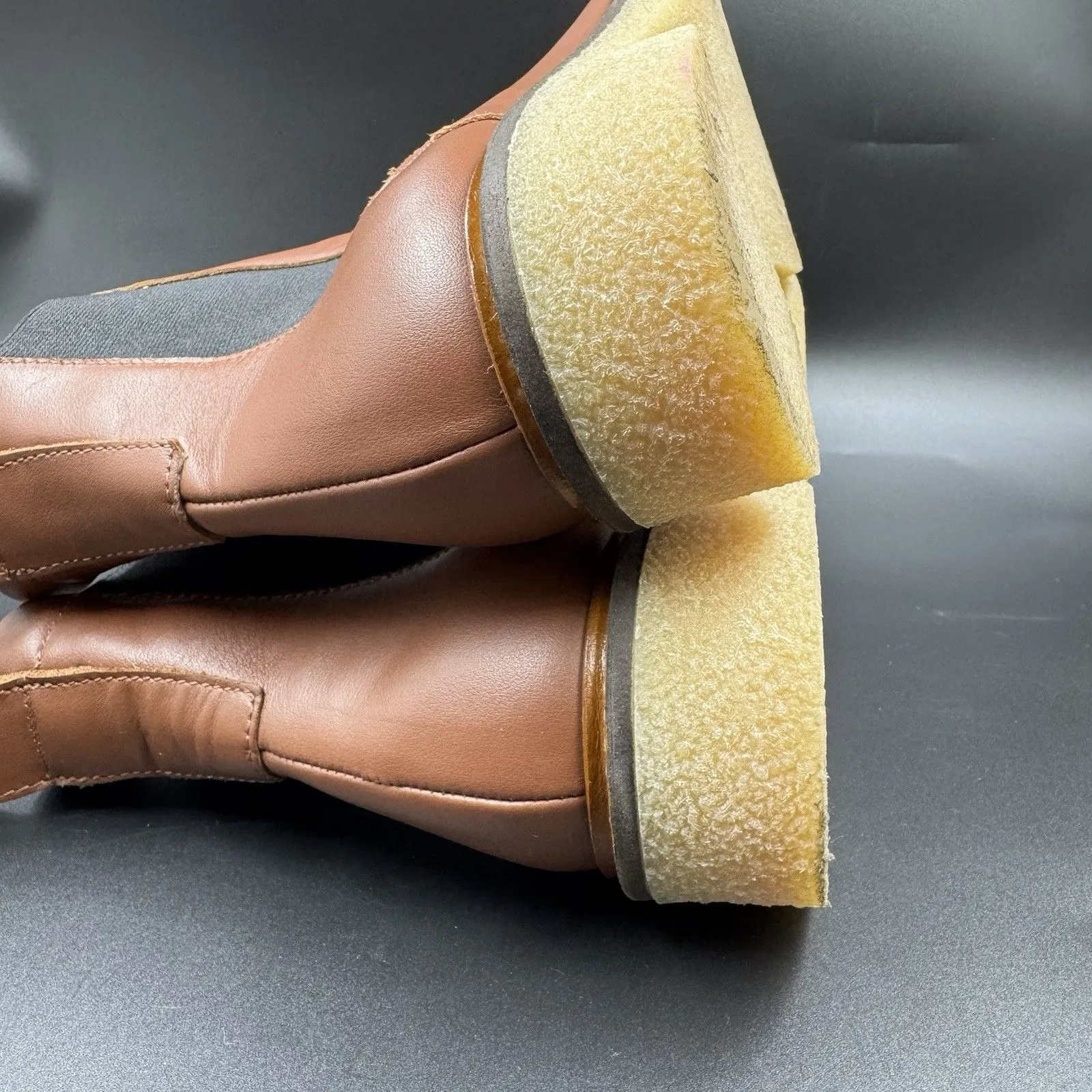 Everlane The Italian Leather Chelsea Boot Tobacco Brown 6.5 Women's Gum Outsole - Image 15