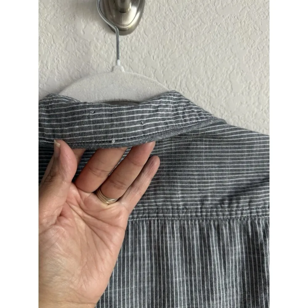 Levi’s Strauss & Co Women's Striped Woven Sleep Shirt‎ w/Pockets Blue Size Small - Image 16