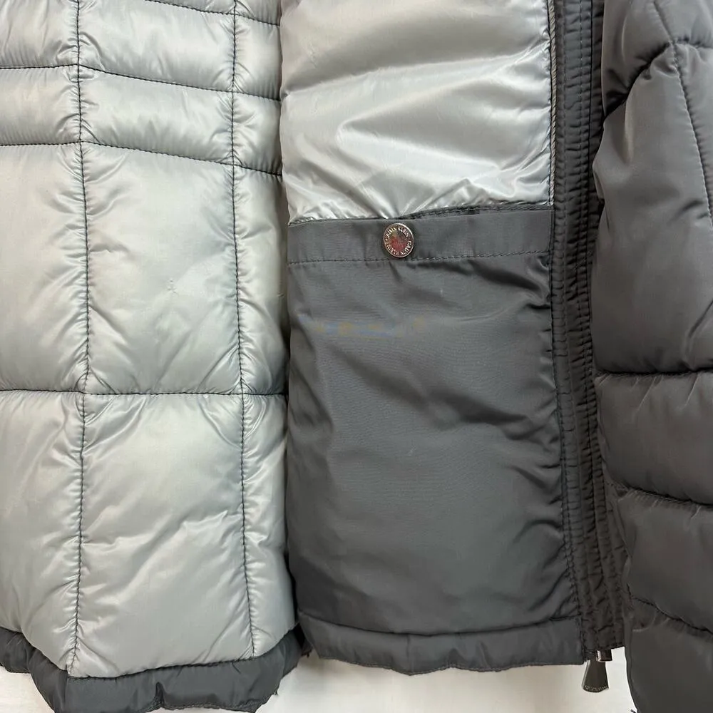 Womens Calvin Klein Repel 2 Degree Puffer Jacket Coat Faux Fur Collar Gray Small - Image 7