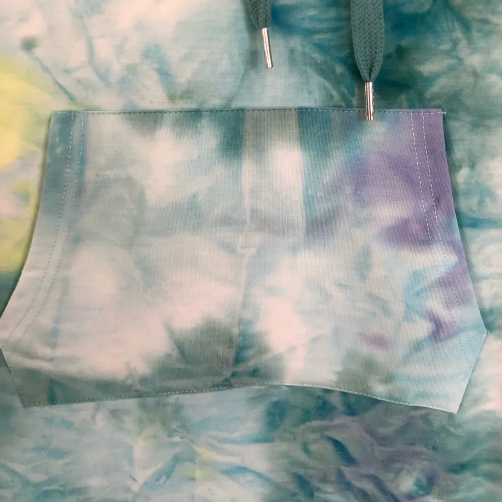 BEBE SPORT Sea Glass Tie Dye Hoodie Dress L - Image 5