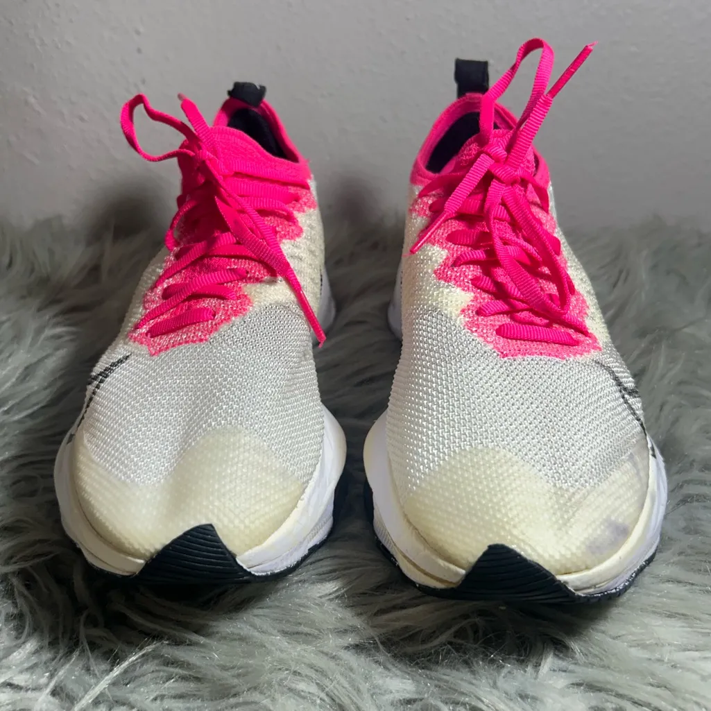 NIKE AIR ZOOM TEMPO NEXT% FLYKNIT PINK BLAST RUNNING TRAINERS SNEAKER SIZE 6.5 - Image 3