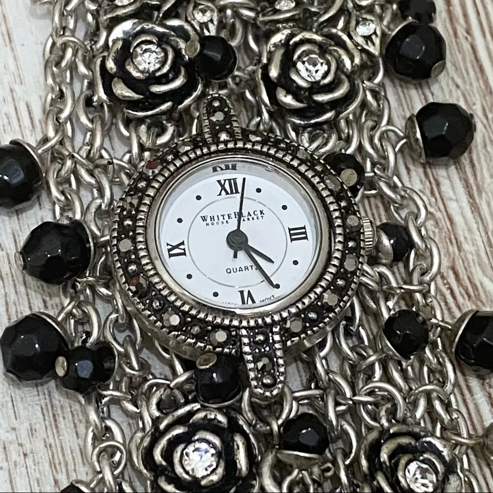 White House Black Market Chain Beaded Watch - Image 8