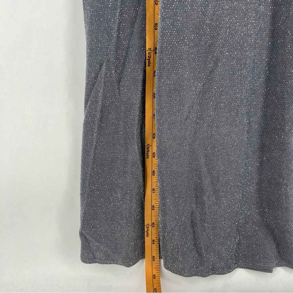 Show Me Your MuMu Gray Metallic Silver High Neck Cinched Empire Backless Dress S - Image 13