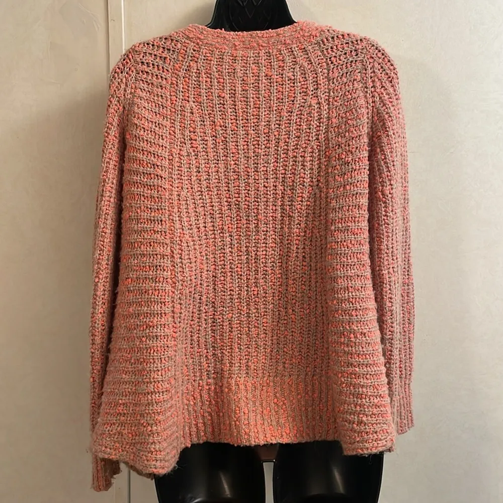 MOTH/ANTHROPOLOGY,‎  WOMEN’S MEDIUM SWEATER. SIDE ZIP HEAVYWEIGHT V-NECK EUC - Image 5