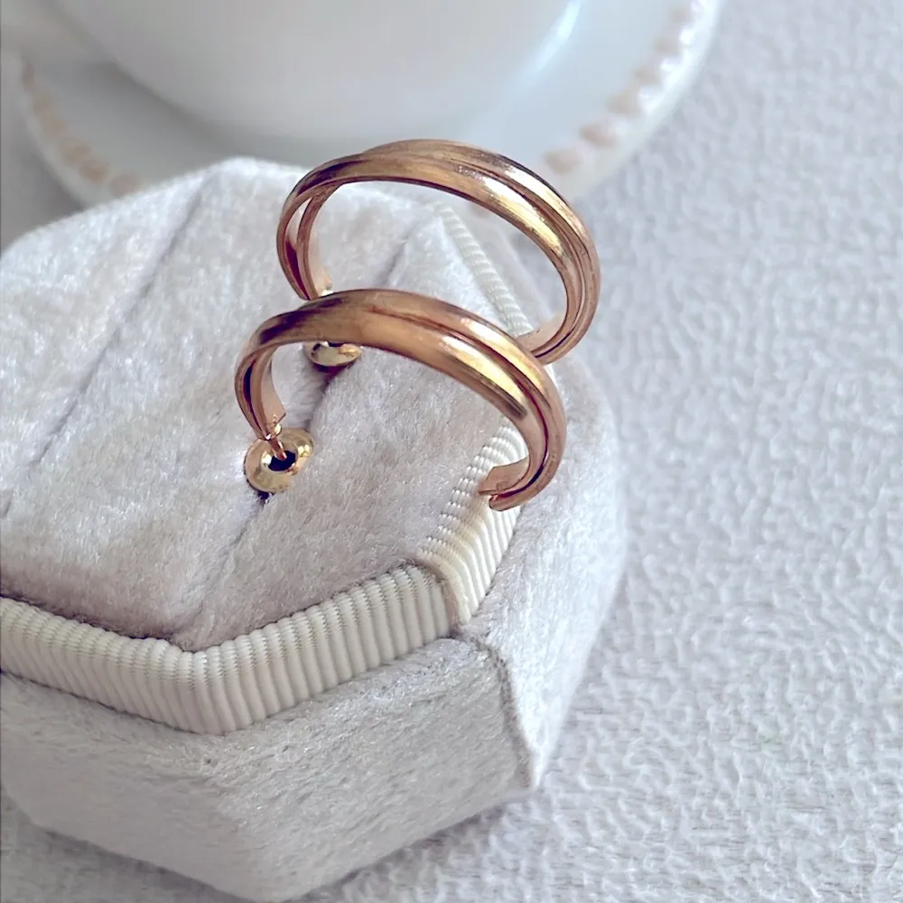 Double open hoop earrings - Image 4