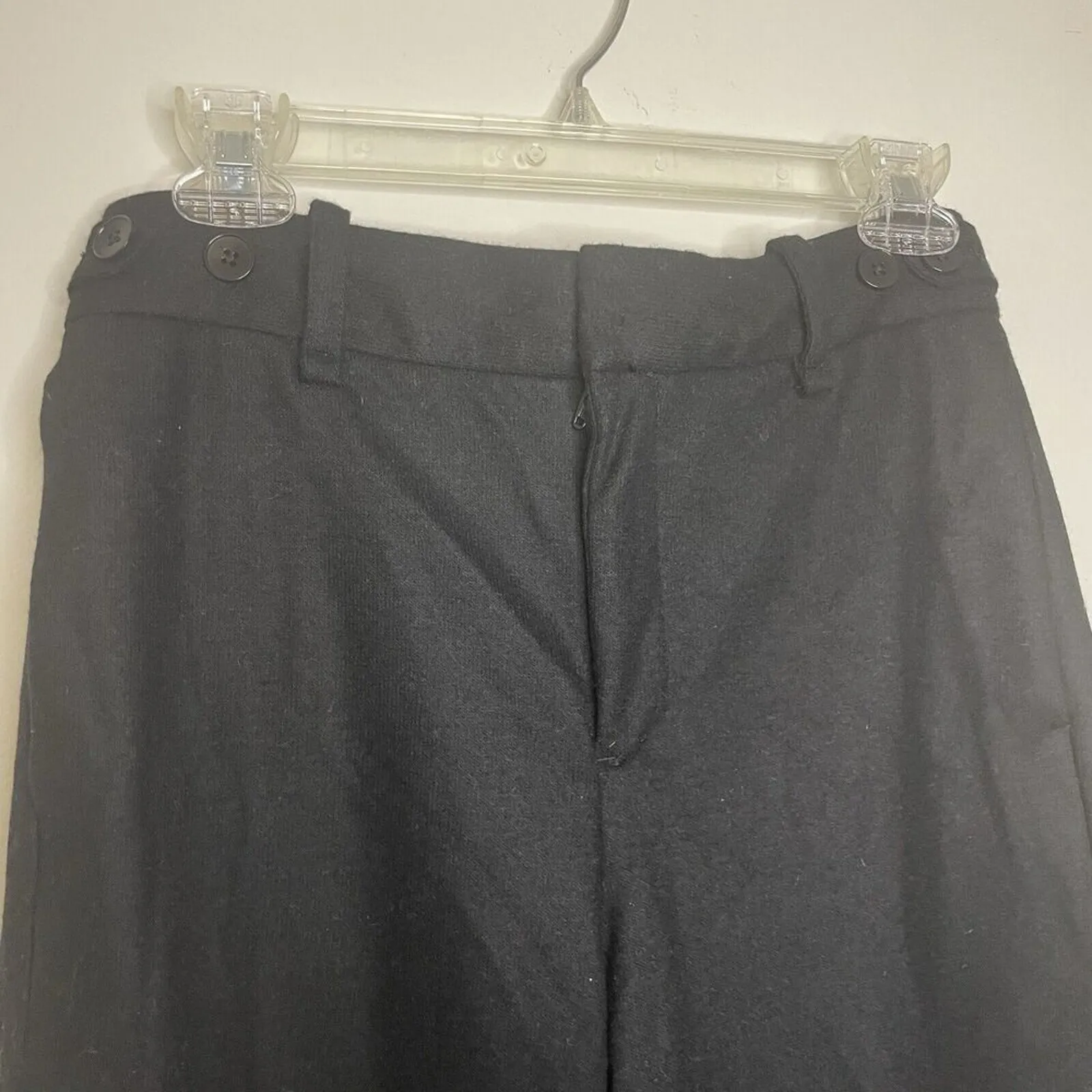 Banana Republic Womens Dress Pants Size 6 Black Wool Blend Straight Leg Trousers - Image 3