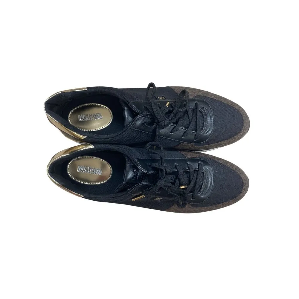 Michael Kors women designer sneakers brown black 10M SKU 1294 - Image 5