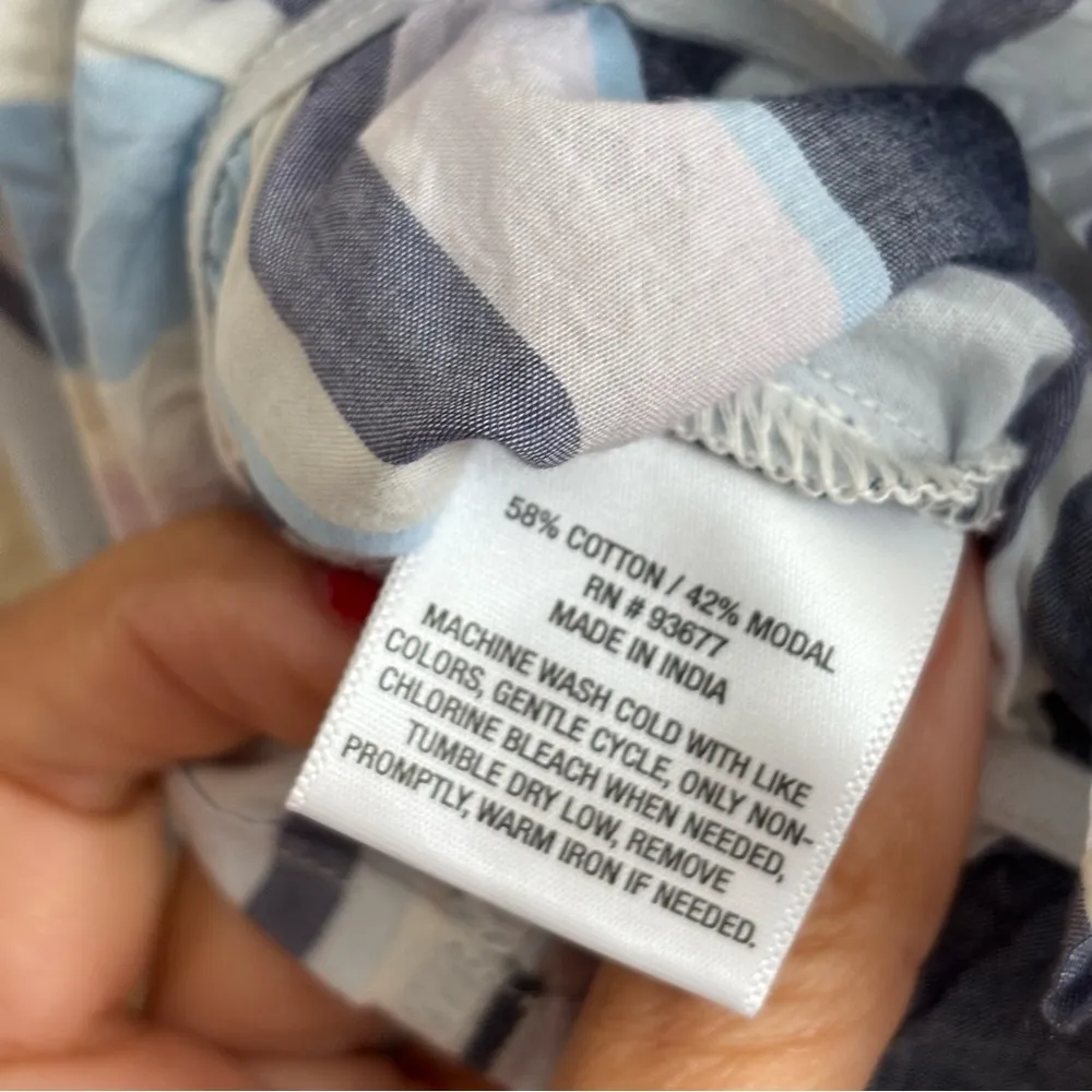 Arizona Jean Company Blue Striped Blouse - Image 8