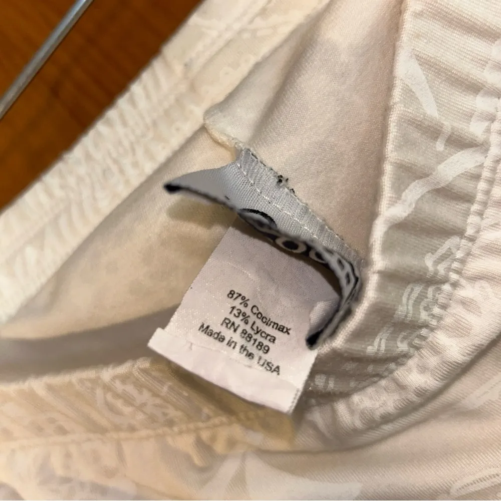 Lilly Pulitzer Y2K White Floral Skort with Pink and Blue Stripes USA Sz M-EUC - Image 8