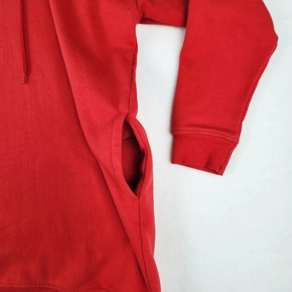 Zenana Outfitters Womens Oversized Hoodie Dress Size S/M Red - Image 4