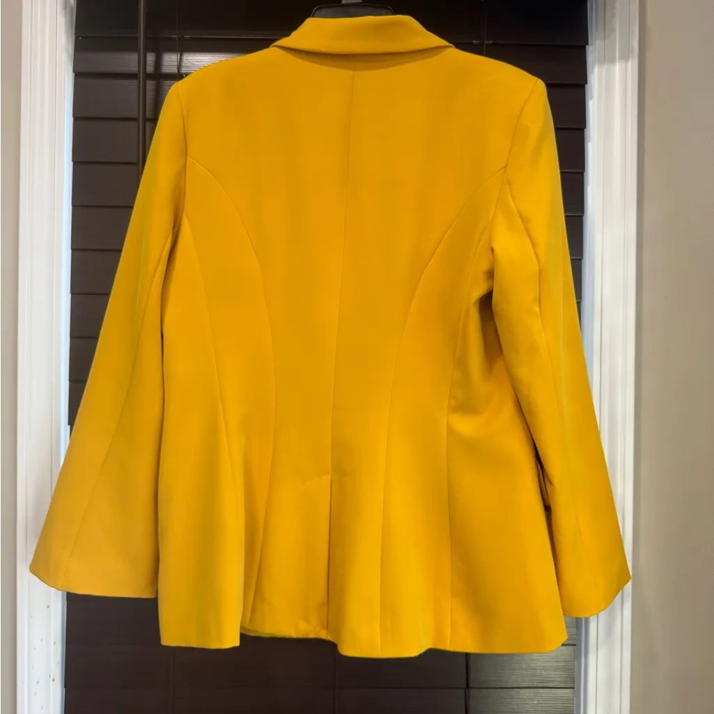 Worthington Women's Vibrant Yellow Blazer‎ Size 14 - Image 8