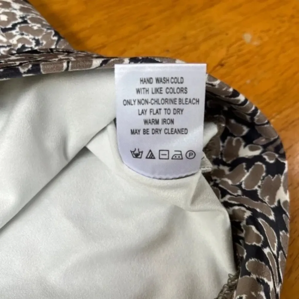 Tyler Boe Kim Faux Suede Dress Multi Animal Print Midi Pockets Casual, Size‎ S Brown - Image 12