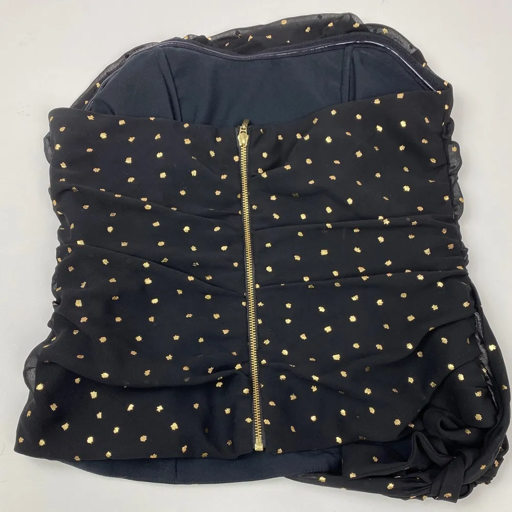 EXPRESS  Corset Black Gold Strapless Top NWT Size 2 - Image 4