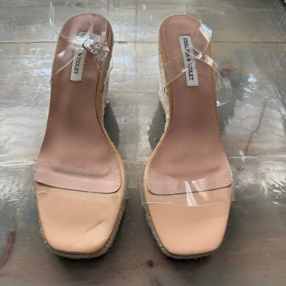 Chelsea & Violet Melne Wedge Espadrilles Heels Sz 9.5 - Image 4