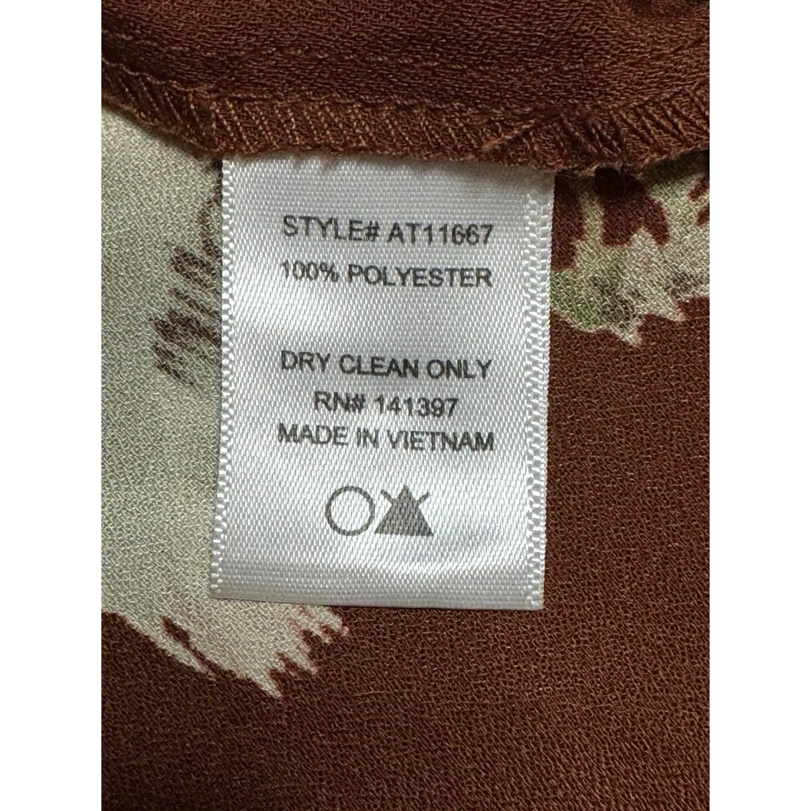 ASTR The Label‎ Blouse Brown White Floral Bell Sleeve Scoop Top Women's Sz XS - Image 7