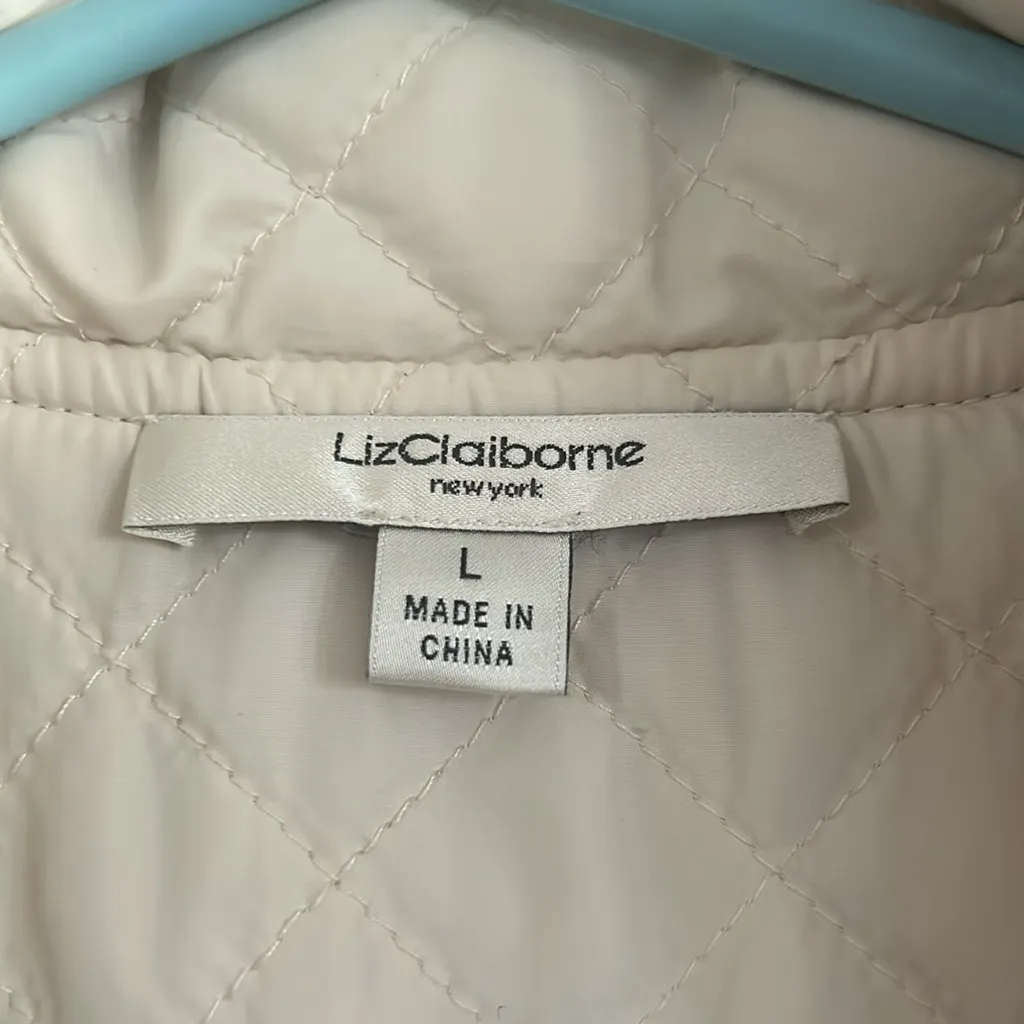 Liz Claiborne Size Large Reversible Vest Floral‎ Lace Black / White Pockets - Image 4