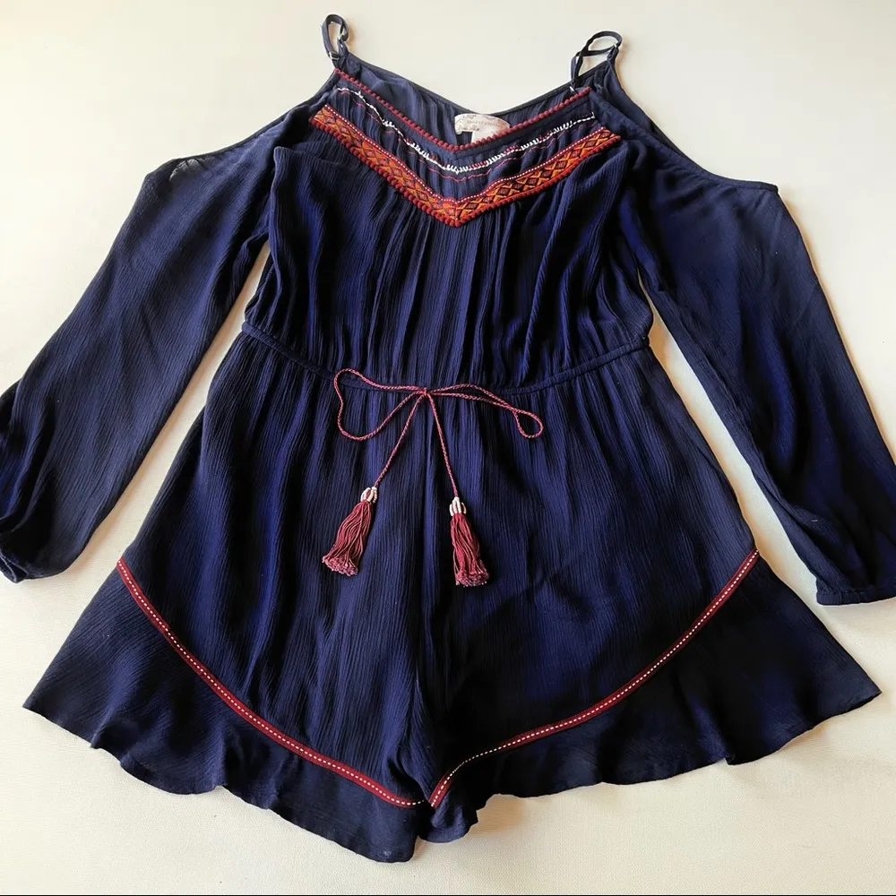 Band of Gypsies Embroidered One Piece Romper - Image 4