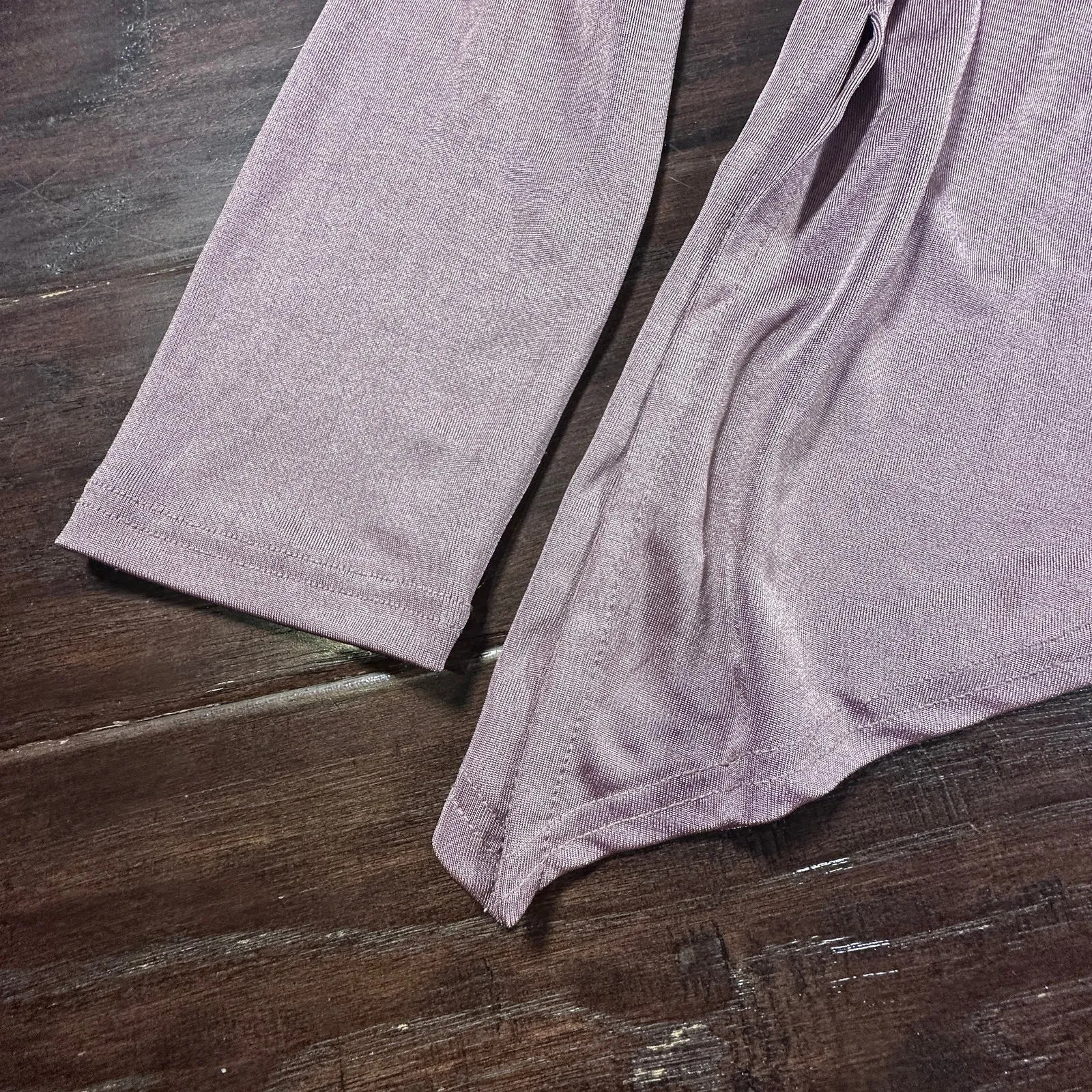 Zara Lavender / Mauve Asymmetrical Mock Turtleneck Blouse Size Medium - Image 2