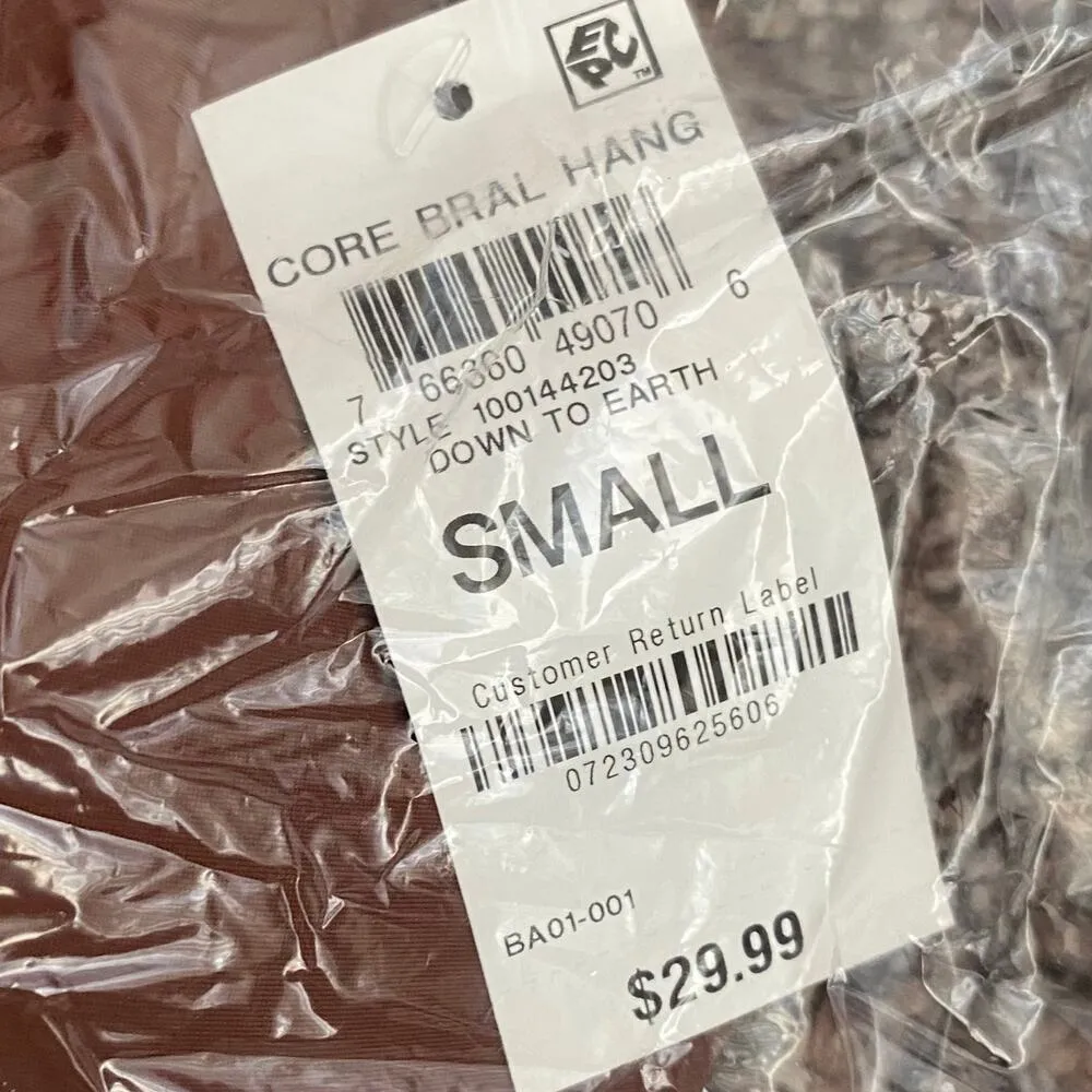 NEW ALFANI Removable Cups Laser Cut Seamless Bralette Down to Earth Brown Small - Image 4