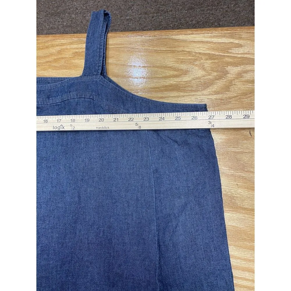 Eileen Fisher Shift Dress Women's 3X Airy Organic Cotton Twill Square Neck A35 - Image 6