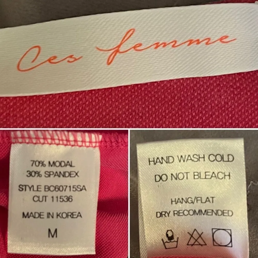 Red Dress Boutique Ces Femme Flirt With Fun Hot Pink Jumpsuit M NWOT Size M - Image 9