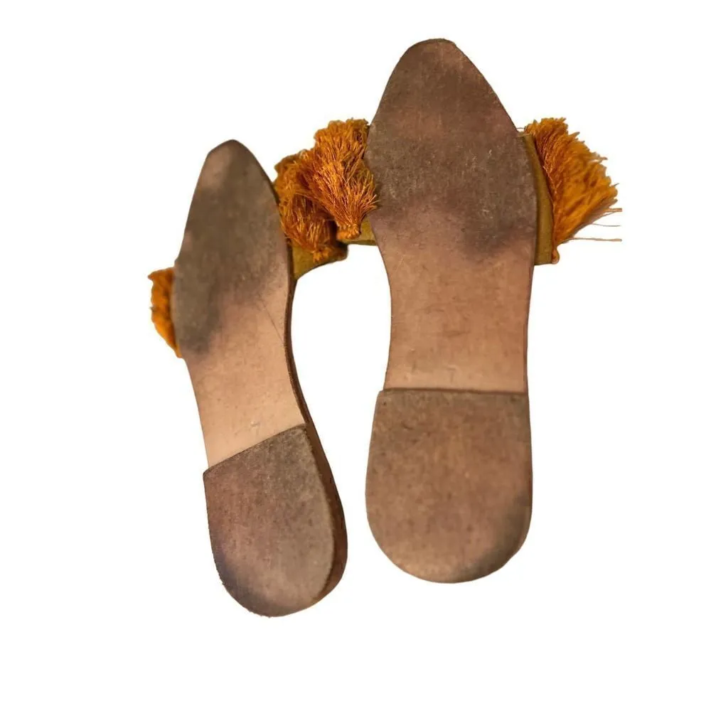 Calo x ByJAMES Women's Size 7 Silk Tassel Slipper Sandals - Image 4