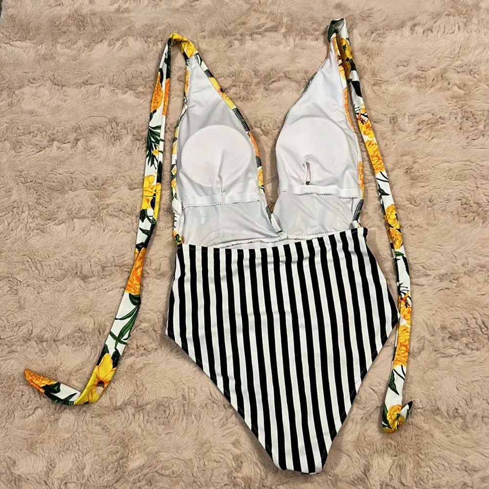 Flower and stripe print one - Image 6