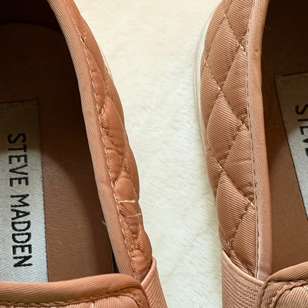 Steve Madden Endell Quilted Pink Slip -On Sneakers size 6.5 new - Image 7
