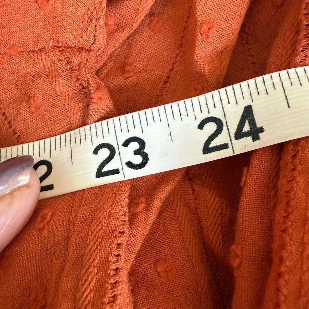 Garance size small orange pears, Friend, long sleeve button up blouse - Image 8