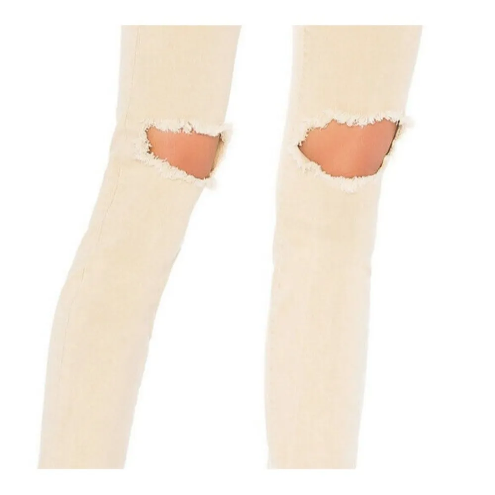 Current/Elliott NWT  The Stack in Super Loved Sand Destroyed Stretch Jeans 24 - Image 8