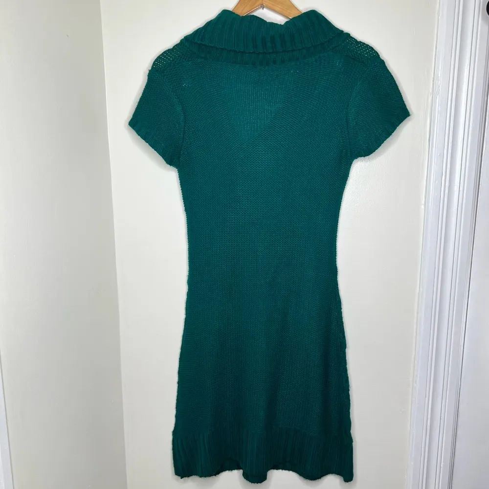 Derek Heart Sweater Dress Juniors Large Runs Small cap sleeves knit shawl collar - Image 5