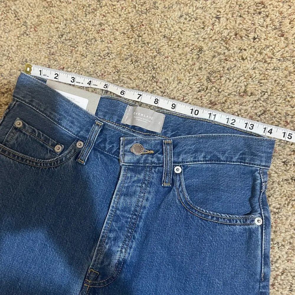 NEW Everlane Size 24 The Summer Slouch Jean Organic Cotton Medium Wash - Image 10