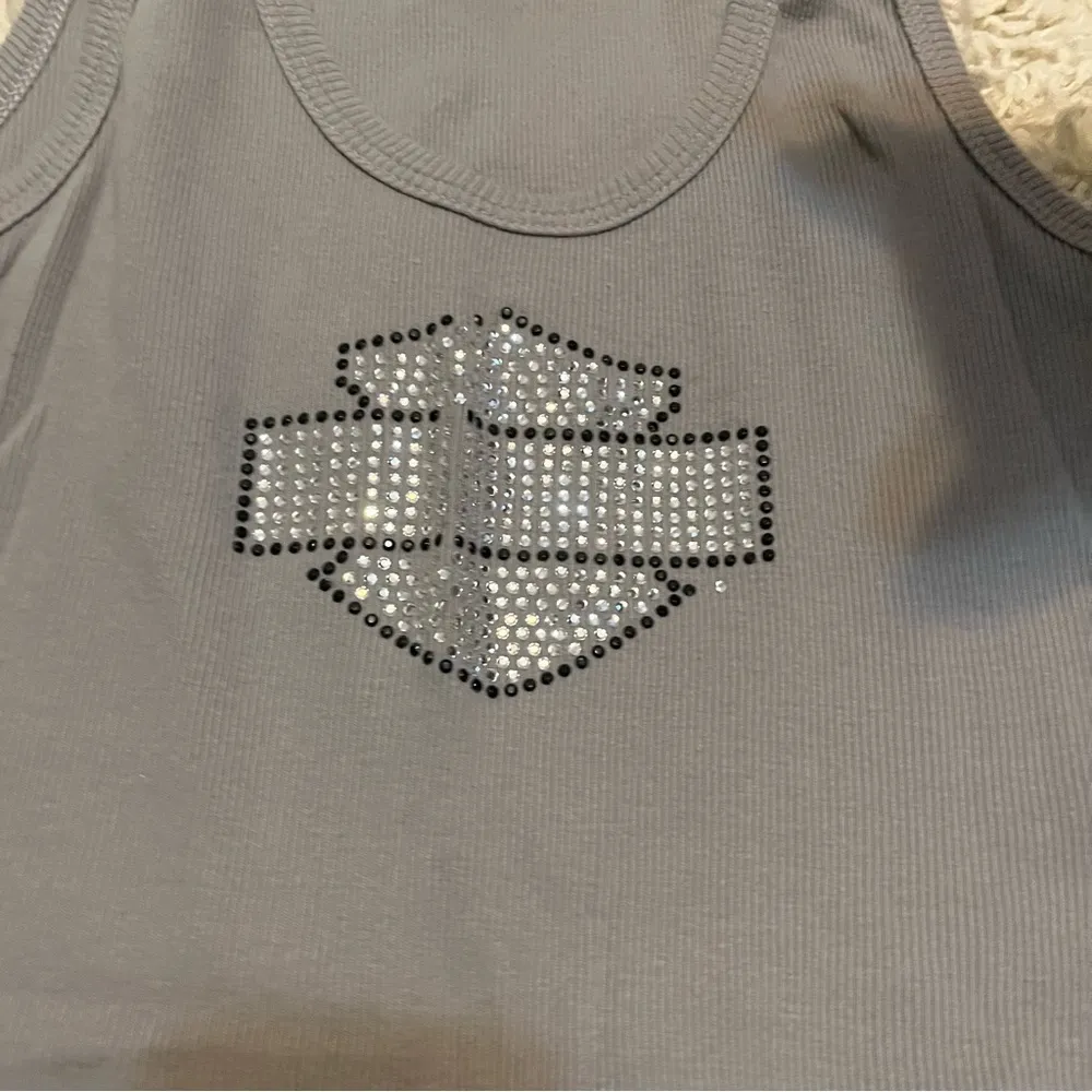 Vintage Harley Davidson Rhinestone Tank size Small - Image 5