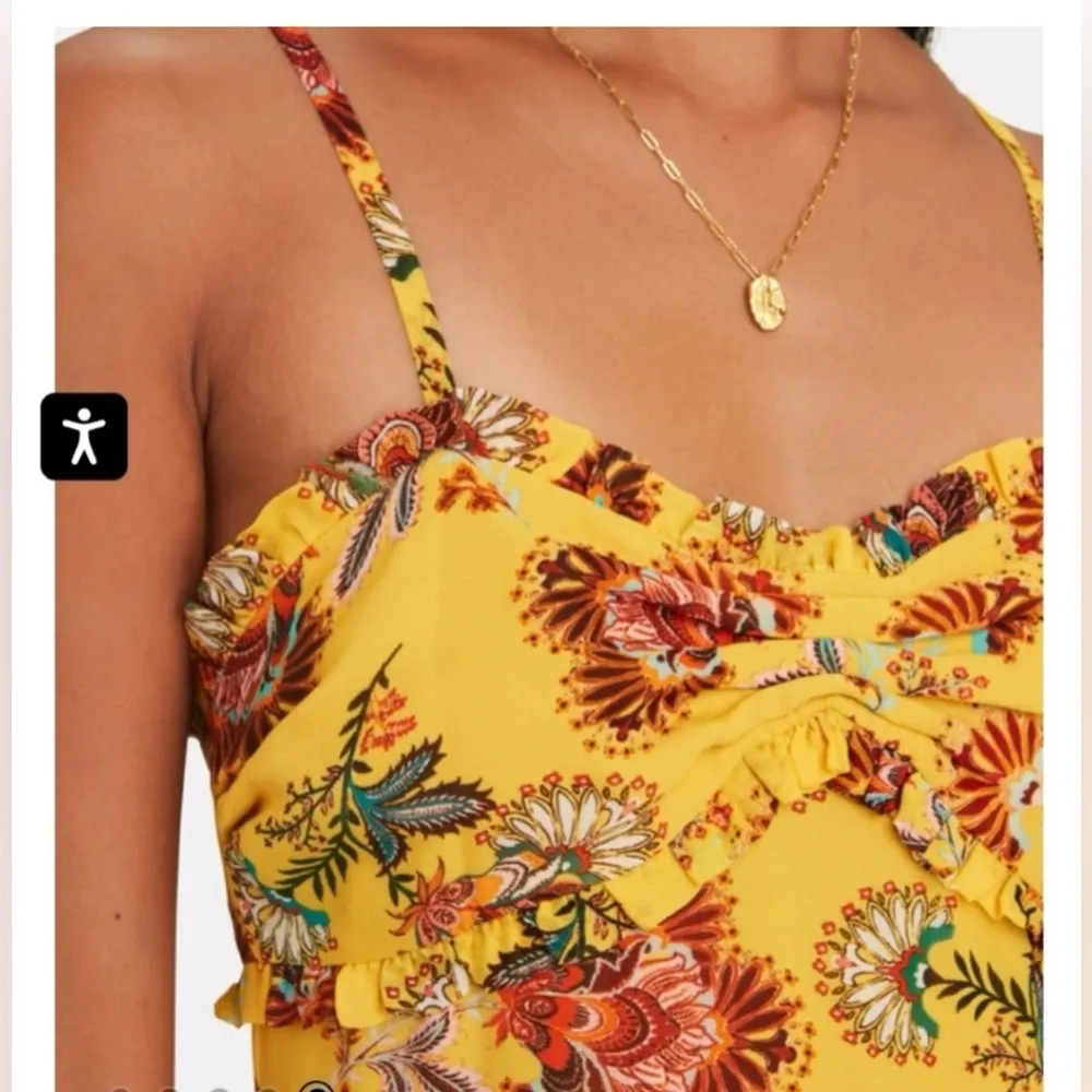 Alexis Lussa Tiered Chiffon Floral Maxi Dress Size XS - Image 3