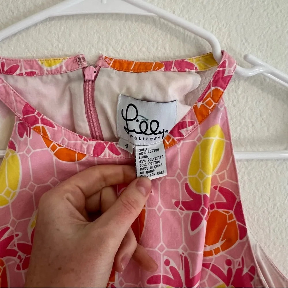 Vintage Lilly Pulitzer Pink Pineapple Halter Tank - Image 4