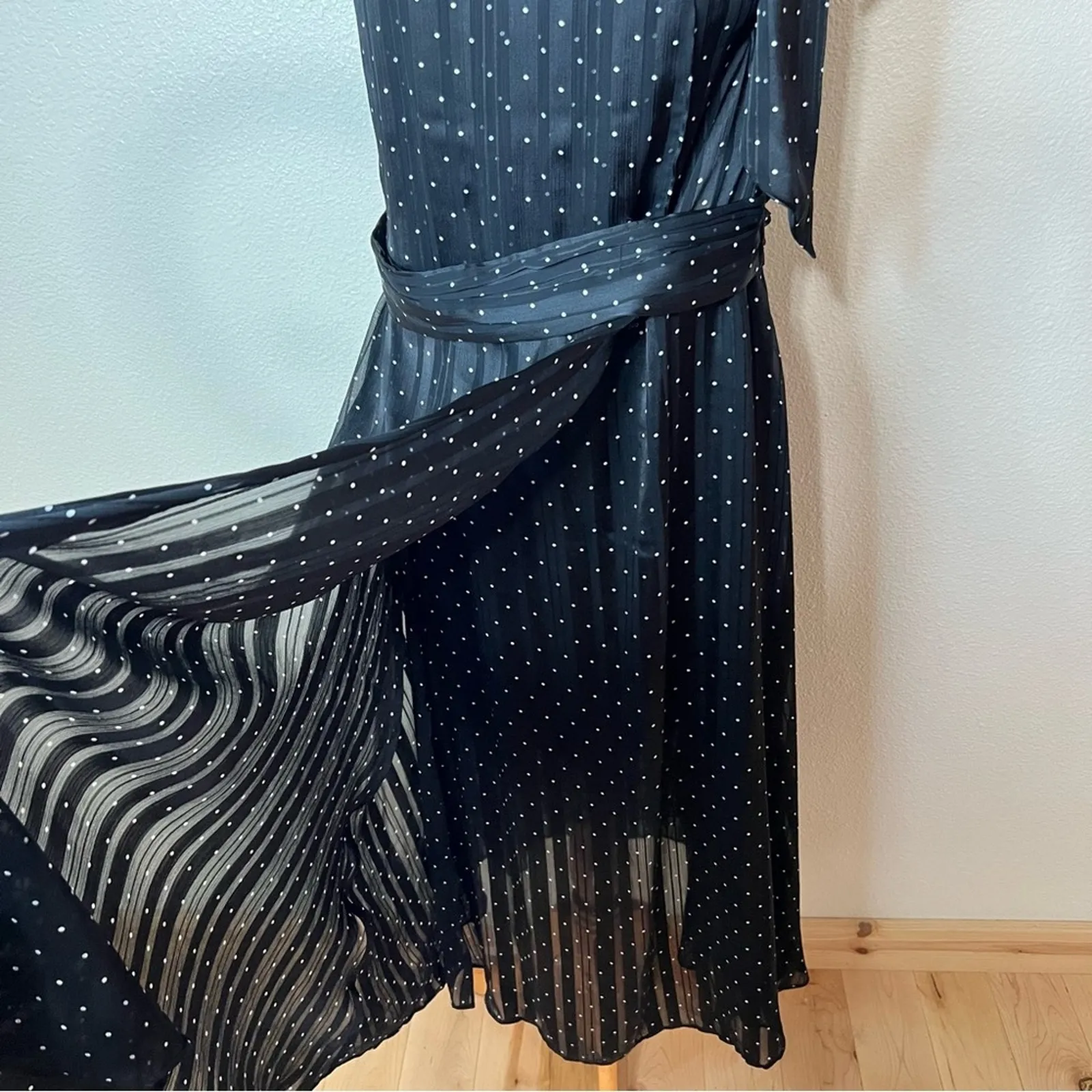 Sachin & Babi for Anthropologie polka dot halter tie flowy midi dress 14 - Image 6