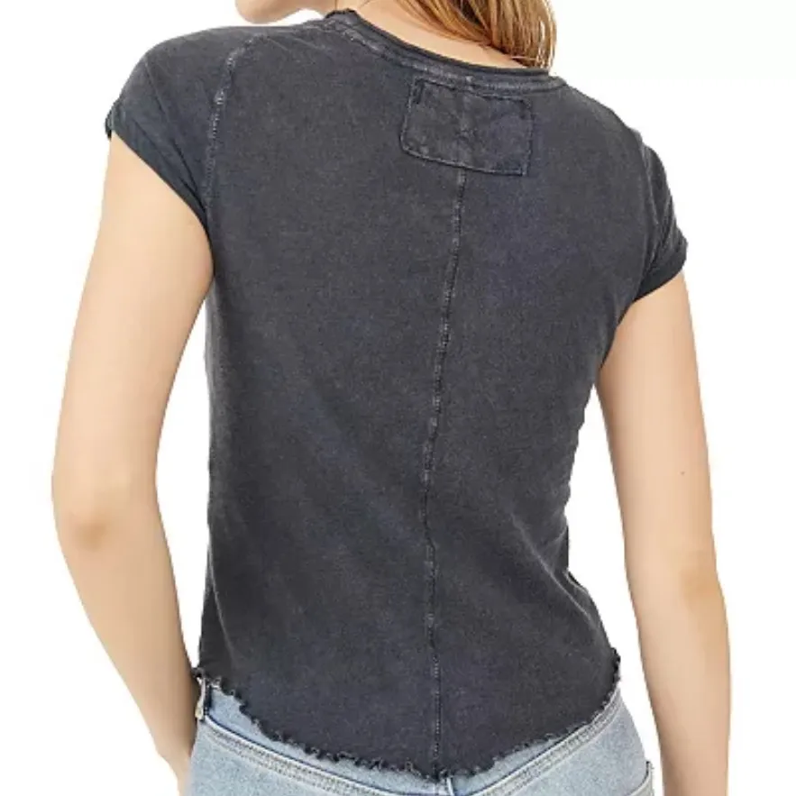 Free People Women's Lettuce-Edge Be My Baby T-Shirt - Black - Image 2