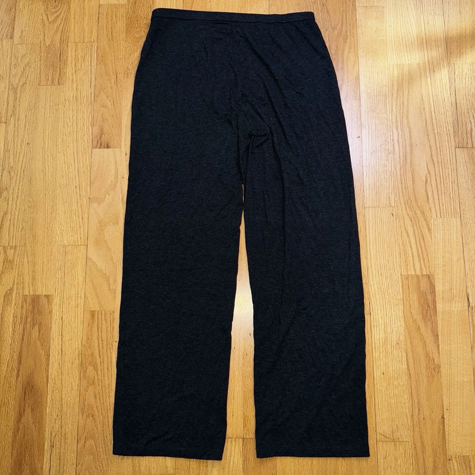 Eileen Fisher Women’s Viscose Straight Pants Heathered Dark Gray Sz PS/PP - Image 2