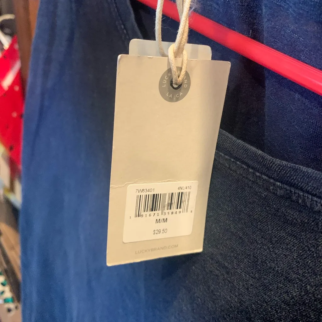 Lucky Brand Dark Blue Short Sleeve Top - Image 3