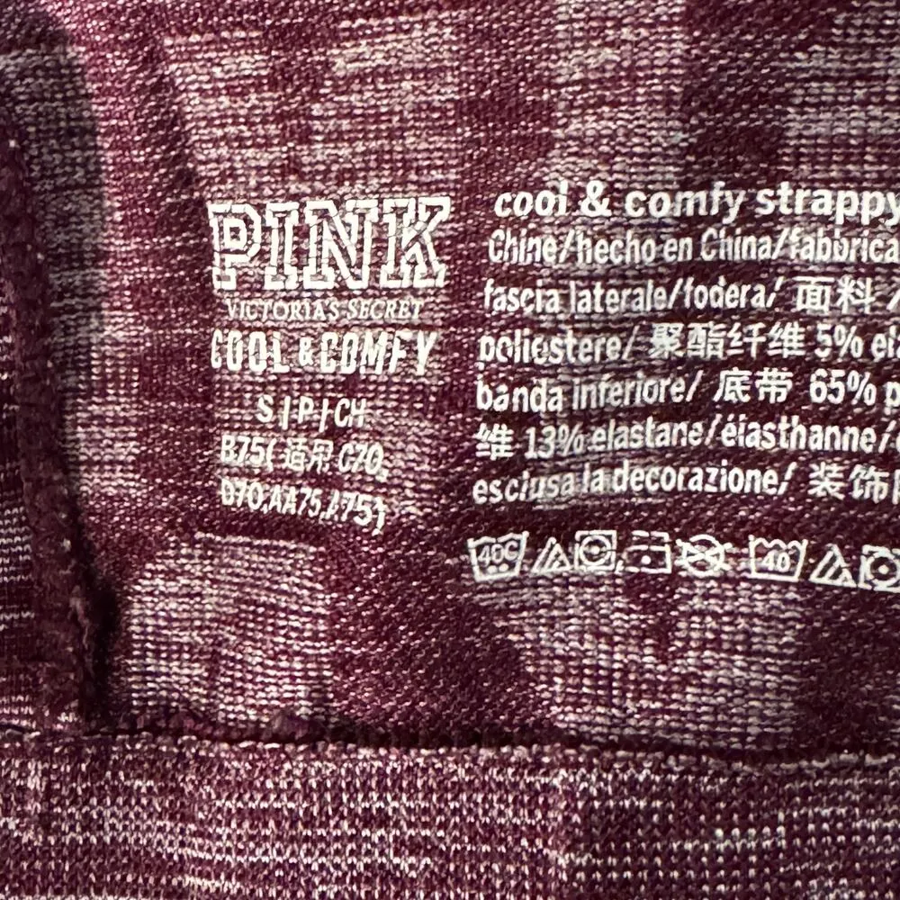 PINK Victoria’s Secret Small Cool & Comfy Strappy Bralette Halter Adjustable - Image 5