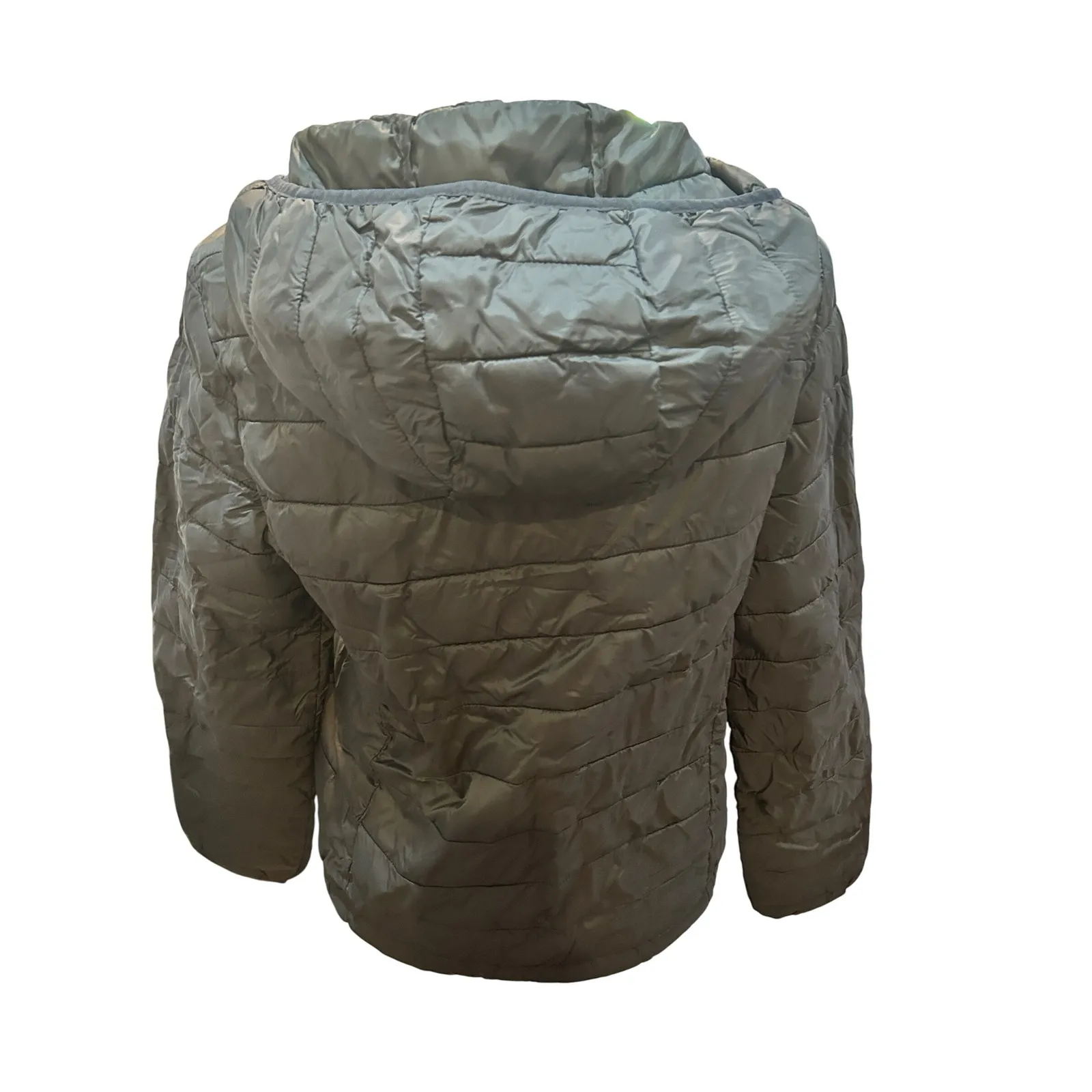 Copper Key  Womens Puffer Jacket Size M Black Lightweight Hooded Zip Up‎ - Image 5