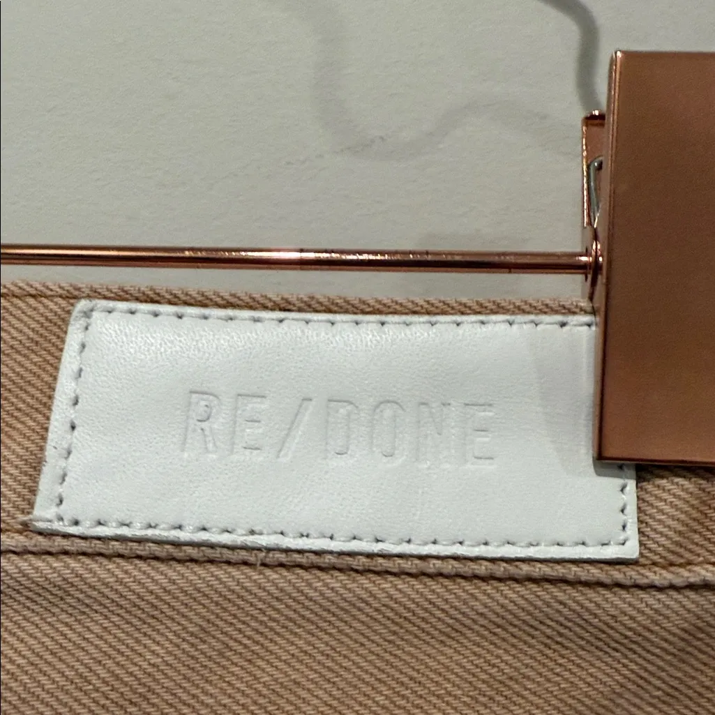 Re/Done Cropped Tan Pants - Image 7
