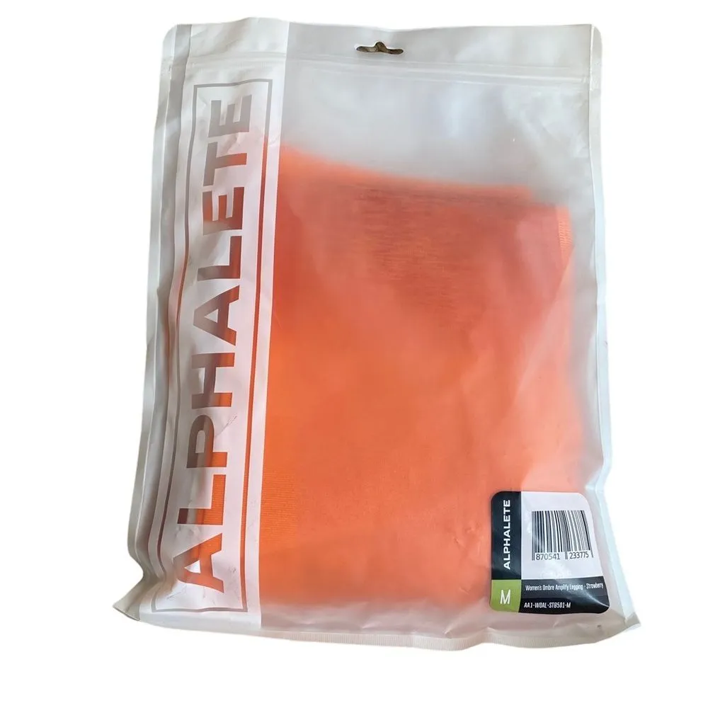 Alphalete Amplify Legging Size M Ombre Strawberry Orange‎ Seamless Scrunch New - Image 2