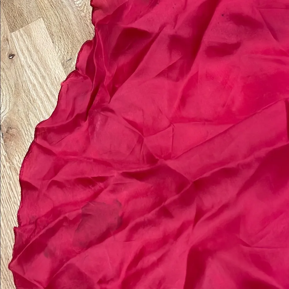 Elegant Red Strapless Gown with Embellishments - Image 8