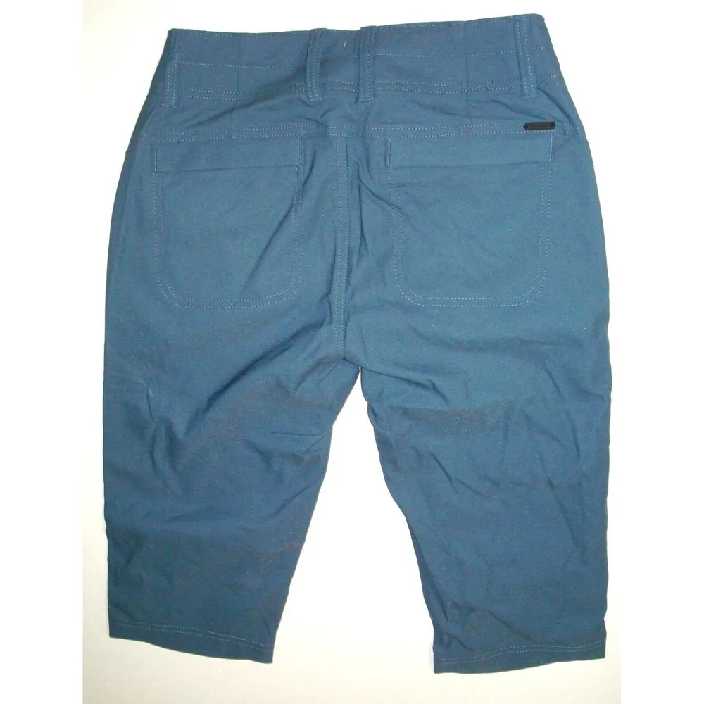 Womens 4 New Blue Hike Shorts Pocket Long UPF 50 Trail Alana Prana Knicker Knee - Image 12