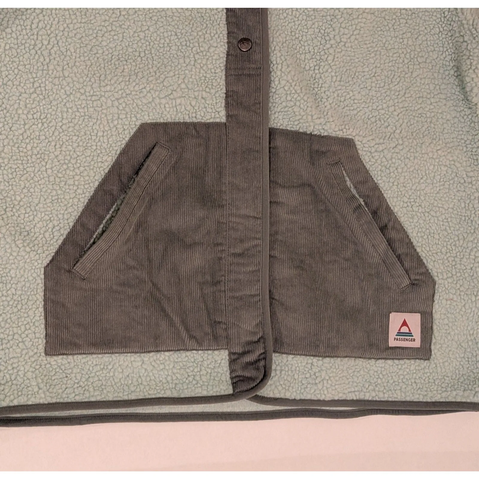 Passenger Seafoam Sherpa Fleece Jacket Women Sz XL Outdoor Capsule Chunky Hiking Green - Image 7