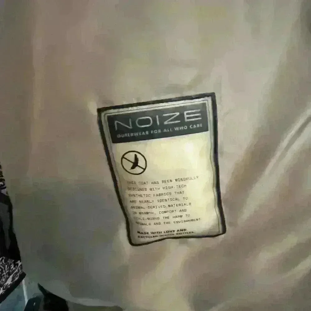 Noize Iridescent Puffer Coat Size XS Tan - Image 9