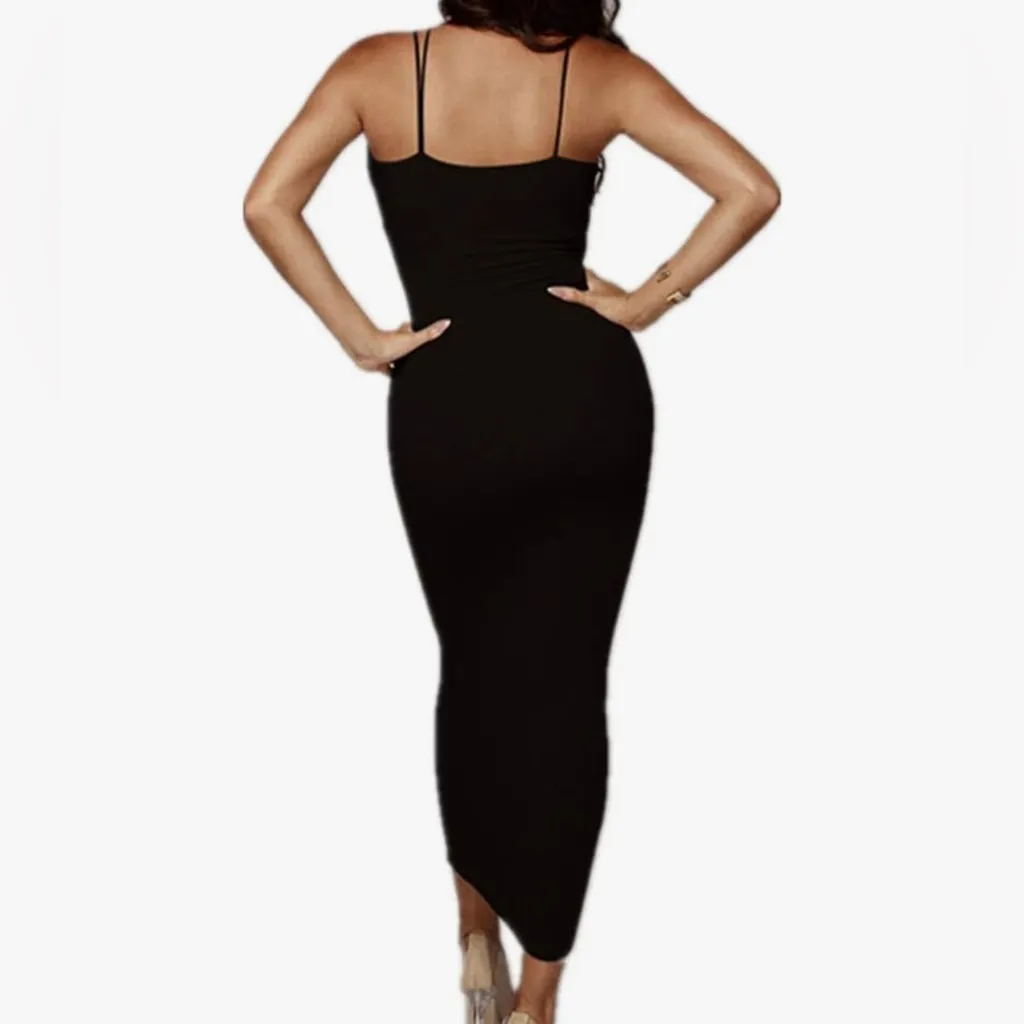 NWT Asymmetrical Spaghetti Strap Deep V - Image 3