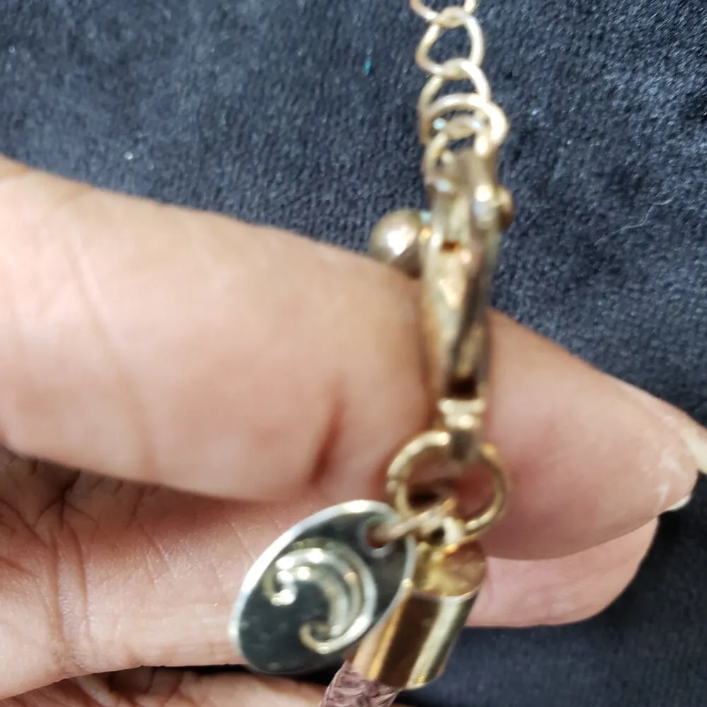 Womens Fashion Gold Tone Daisy Fuentes Link Chain Necklace with Lobster Clasp - Image 7