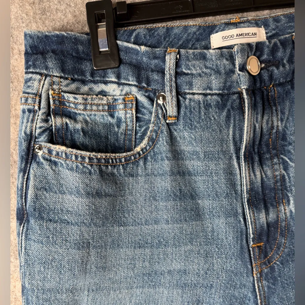 Good American Women Size‎ 4 Good vintage distressed high waisted straight jeans - Image 2